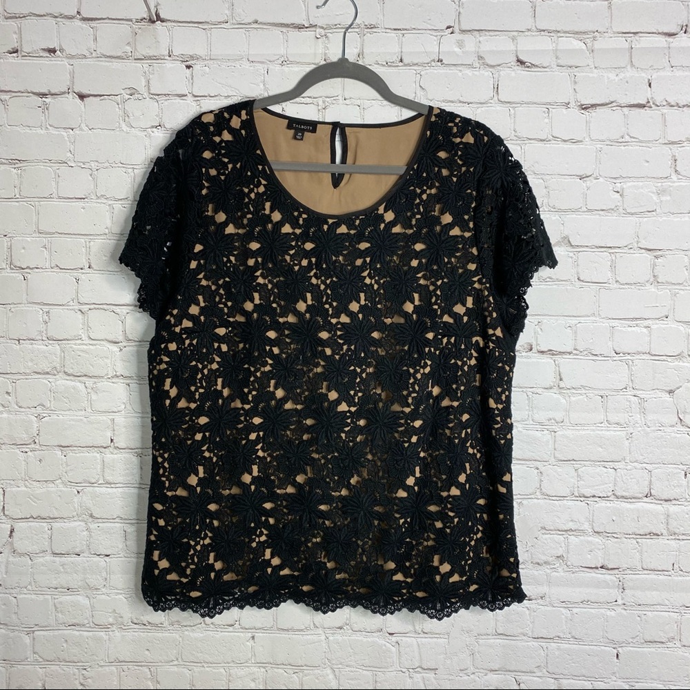 Talbots Black Lace Blouse